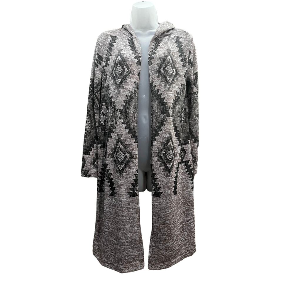 Do Everything‎ In Love Long Grey Aztec Cardigan